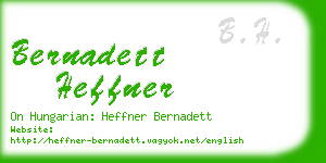 bernadett heffner business card